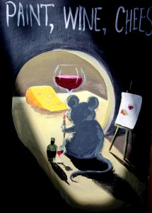 PeeWee checking the vibe at the Lab...