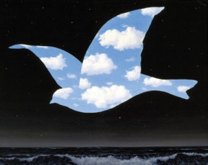 Rene Magritte "The Kiss"